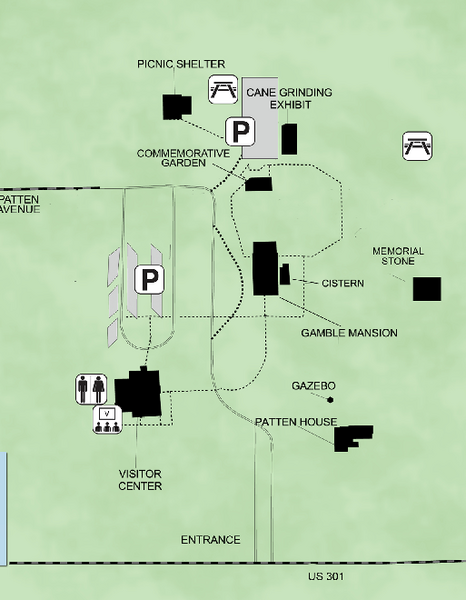 Gamble Plantation Historic State Park Map