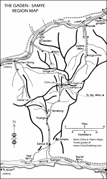 Ganden Tourist Map