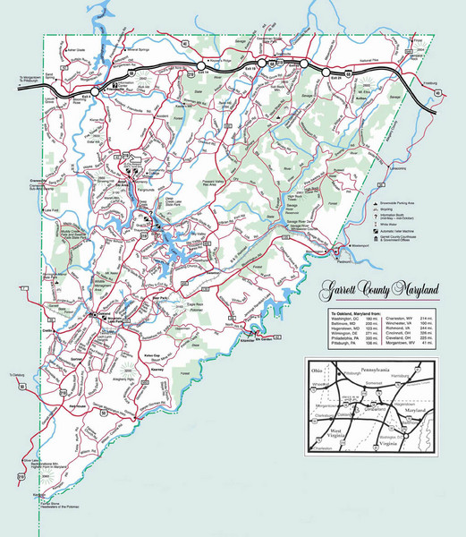 Garrett County Maryland Guide Map - Garrett County Maryland • mappery