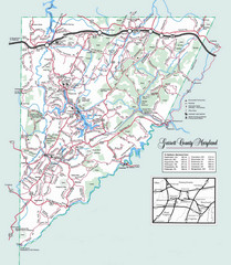 Garrett County, Maryland Guide Map