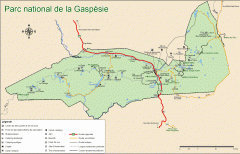 Gaspesie National Park Map - Summer Gaspesie National Park Map - Summer