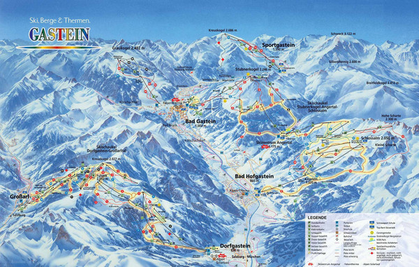 Gastein Ski Trail Map