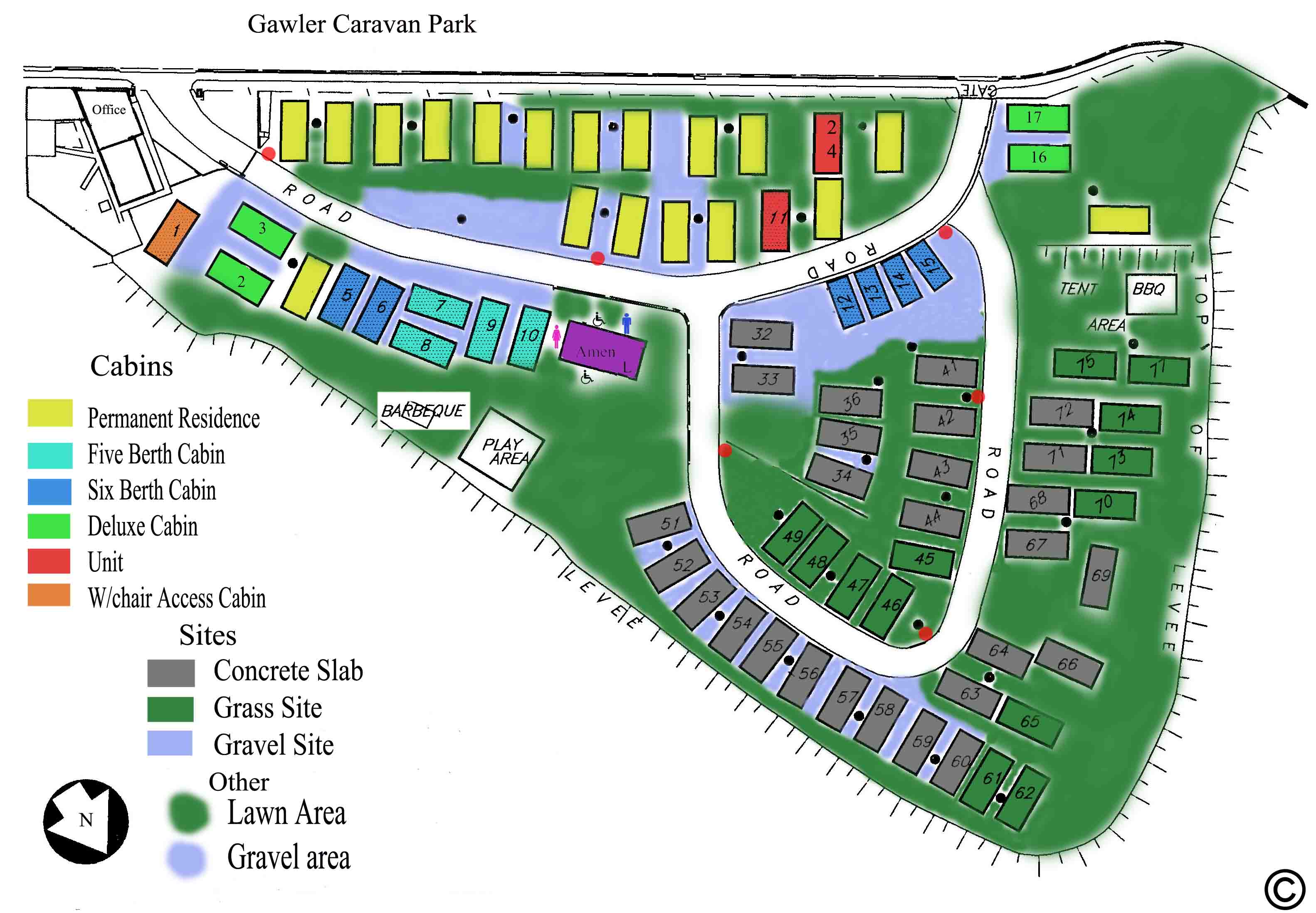 Gawler Caravan Park Map - Gawler Caravan Park • mappery
