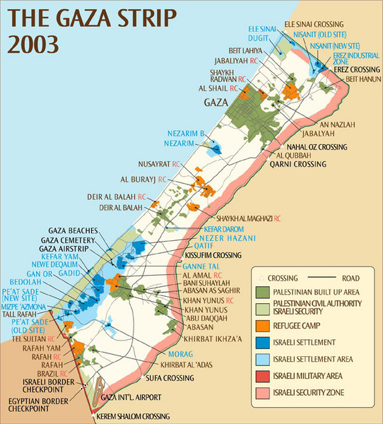 Gaza Strip Map