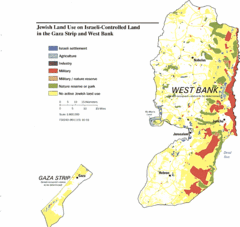 Gaza Strip and West Bank Jewish Land Use Map
