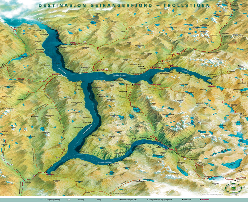 Geirangerfjord Map Great Drives In Norway F rde To Geiranger Geirangerfjord Map Great Drives In Norway F rde To Geiranger