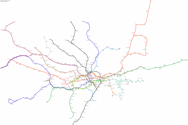 Geographically Correct London Underground Map