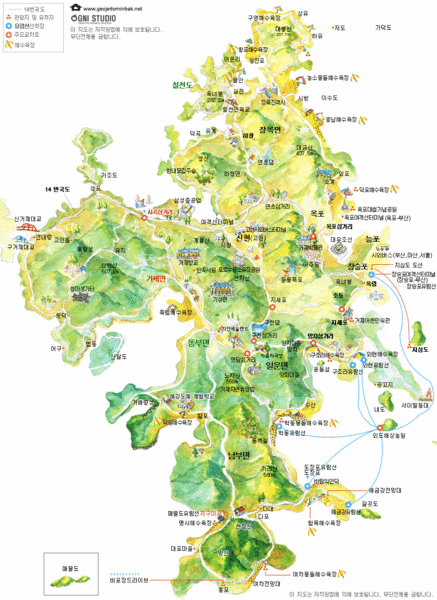 Geoje Tourist Map