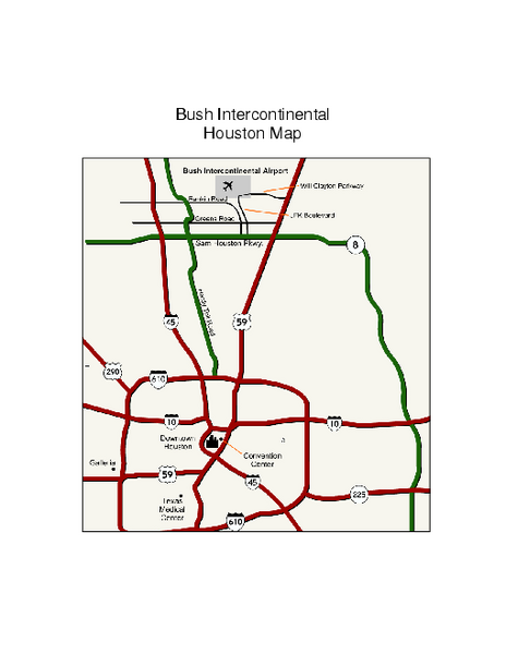 George Bush Intercontinental Airport Terminal Map