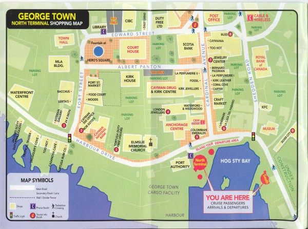 Georgetown Grand Cayman Shopping map