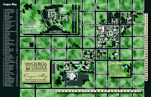 Georgia College Campus Map