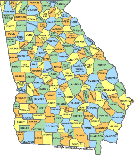 Georgia Counties Map.mediumthumb 