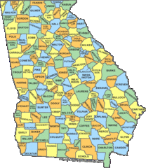 Georgia Counties Map Georgia Counties Map