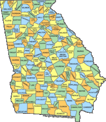 Georgia Counties Map