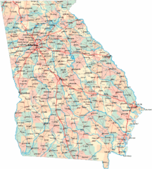 Georgia Road Map Georgia Road Map