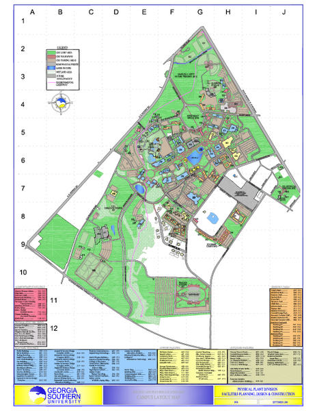 georgia southern university campus map Georgia Southern University Map Statesboro Georgia Mappery georgia southern university campus map