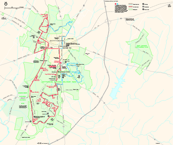 Gettysburg National Military Park Official Map - Gettysburg National 
