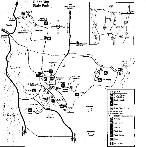 Giant City, Illinois Site Map