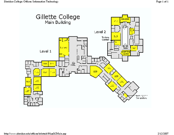 Gilette College Campus Map