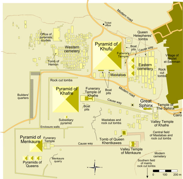 Giza Pyramid Complex Map