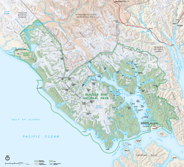 Glacier Bay National Park And Preserve Official Park Map Glacier