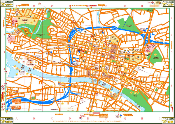 City map Glasgow Scotland pdf