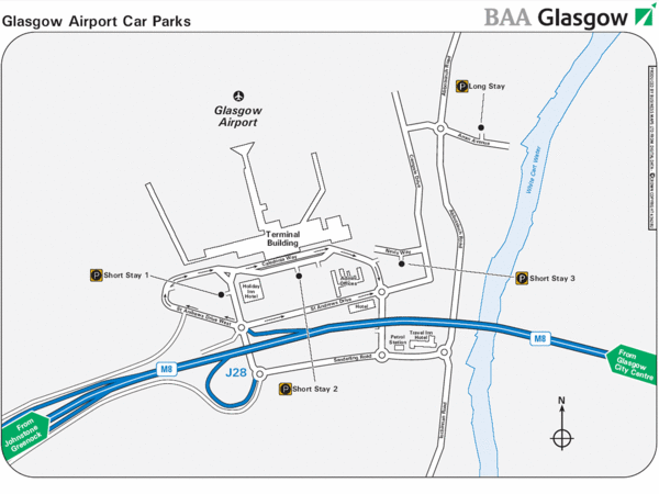 Glasgow Airport Map