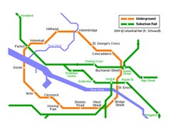 Glasgow Subway Map