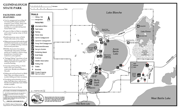 Glendalough State Park Map