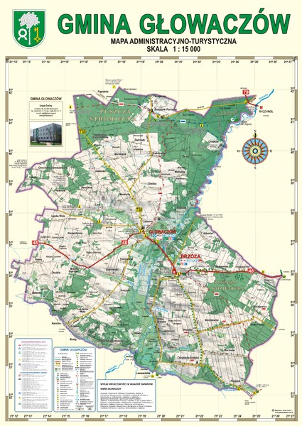 Gmina Glowaczow - Mazovia PL Map