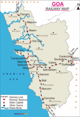 Goa Railway Map