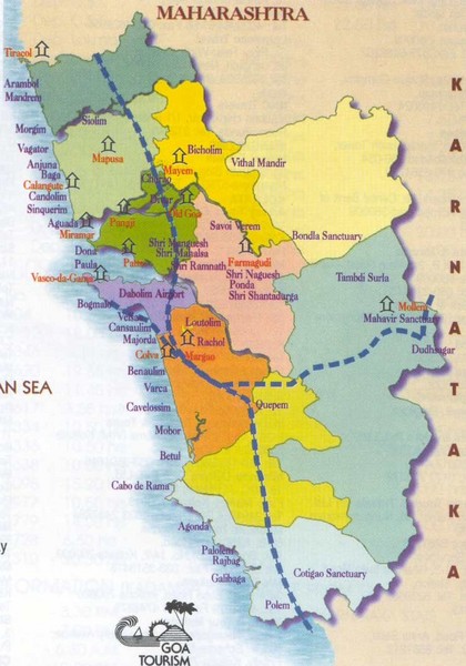 Goa Tourist Map