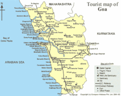 Goa Tourist Map Goa Tourist Map