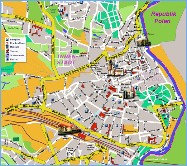 Goerlitz Tourist Map - Goerlitz Germany • mappery