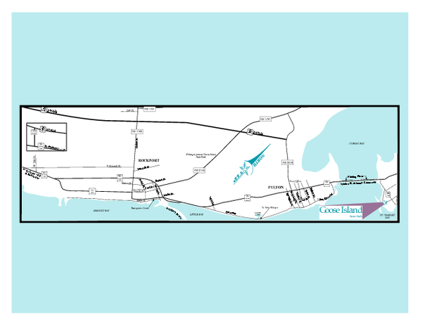 Goose Island, Texas State Park Map