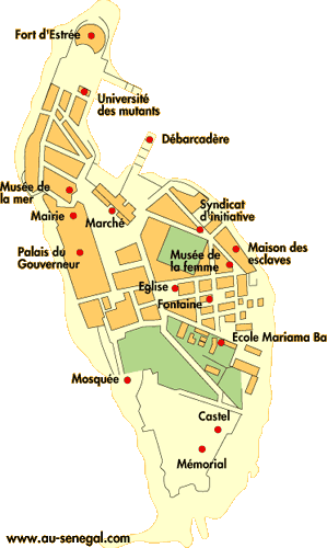 Goree Island Map