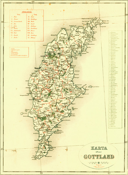 Gotland Island Map