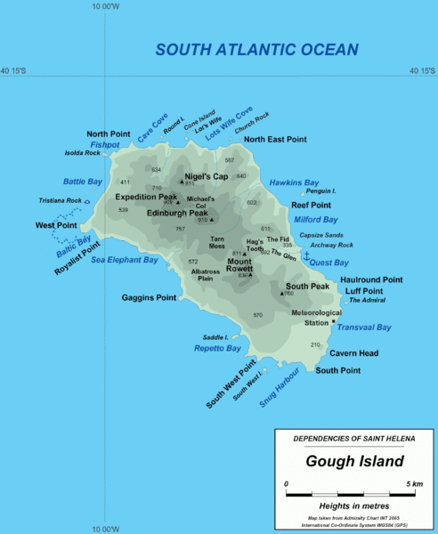 Gough Island Map