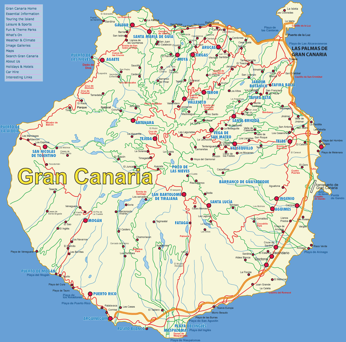 Gran Canaria Map - Gran Canaria Spain • mappery