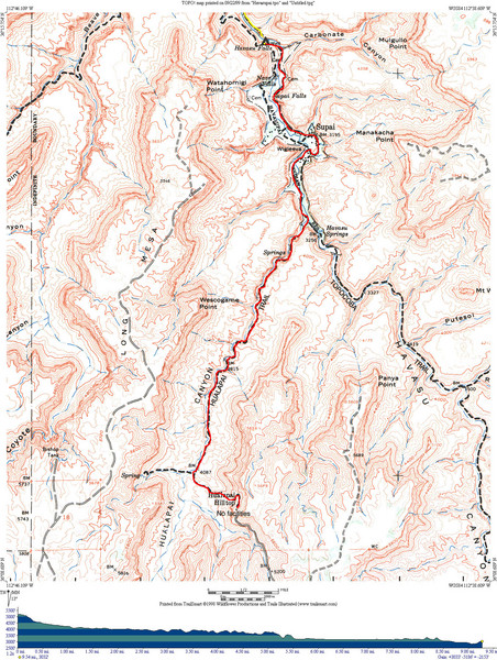Grand Canyon Havasupai Campground Map