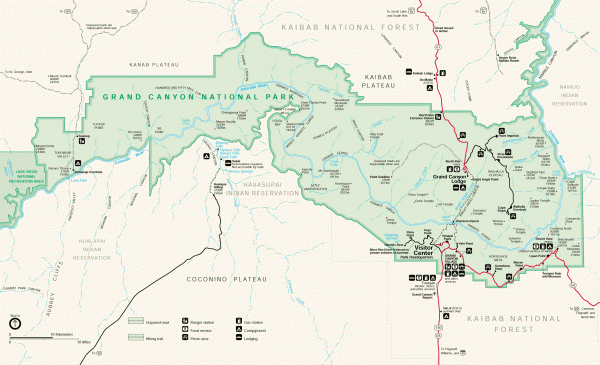 Grand Canyon National Park map