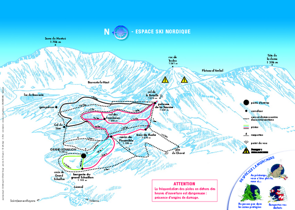Grand Echaillon Ski Trail Map