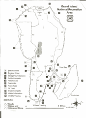 Grand Island National Recreation Area Map