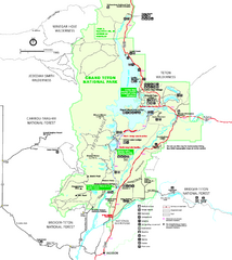 Grand Teton National Park Map - Summer