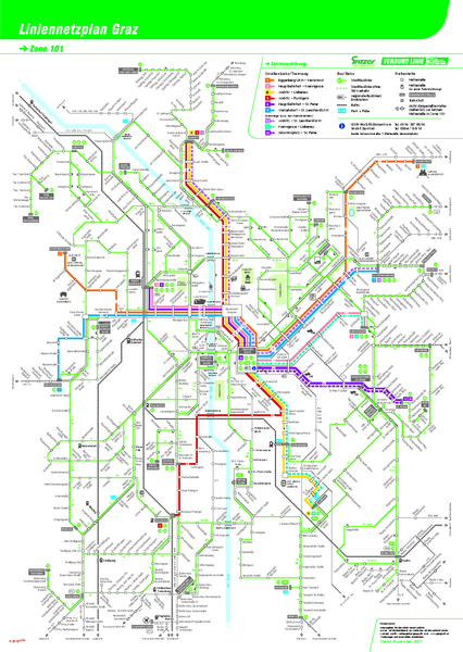 Graz Tram and Bus Map