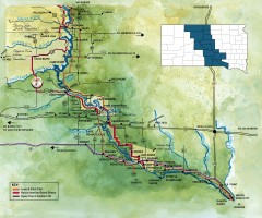 Great Lakes of South Dakota Map