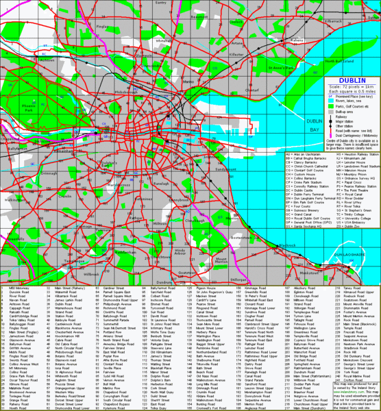 Greater Dublin, Ireland Reference Map