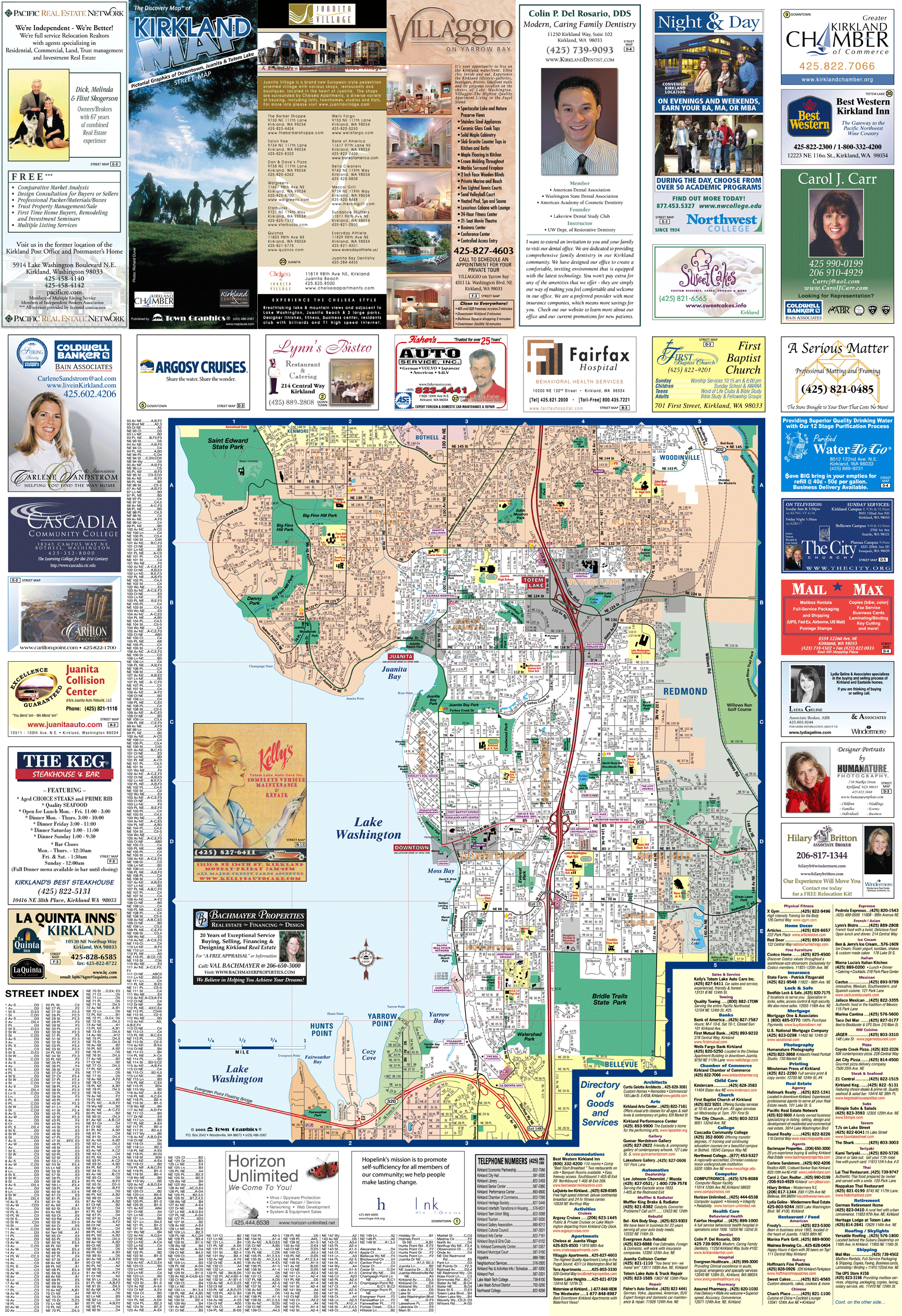 Greater Kirkland tourist map - kirkland washington • mappery