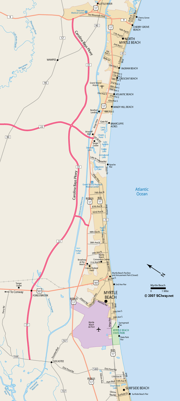 29 Tourist Map Of Myrtle Beach - Maps Database Source