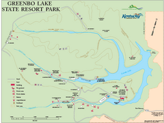Greenbo Lake State Resort Park map